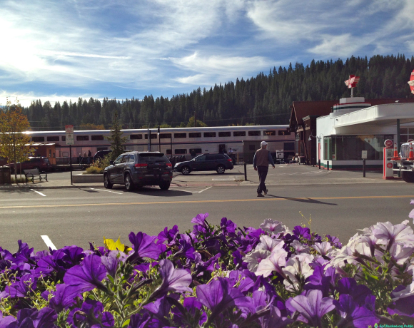 Amtrak Train in Truckee, CA, Oct. 13, 2014