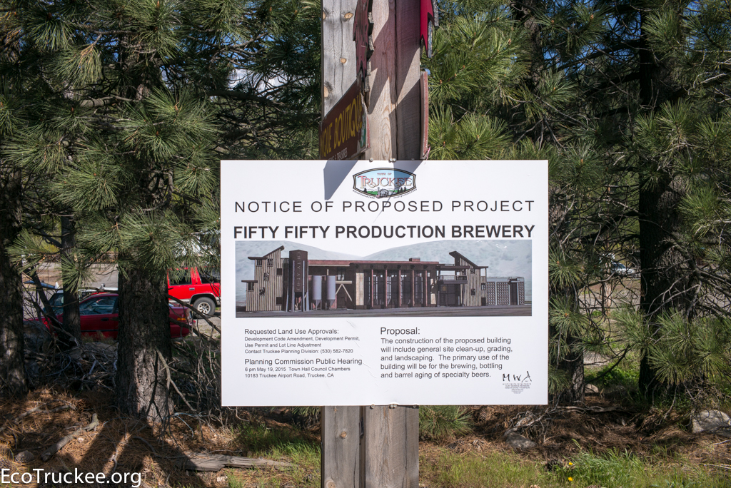 FiftyFifty Brewery Proposal Sign